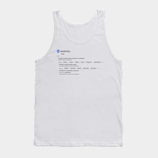 Leadership meaning Tank Top